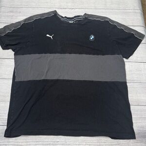 Puma BMW Motorsport Black Gray Short Sleeve T-Shirt Men’s Size‎ XL
